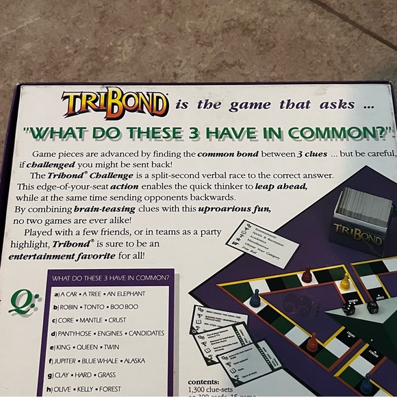 TriBond Board Game 1992 Big Fun Games 100% complete - Picture 11 of 12